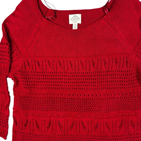St. John’s Bay Women’s Ladybug Red Cable- Knit Sweater‎ Size XL Cotton Blend NWT - Picture 3 of 8